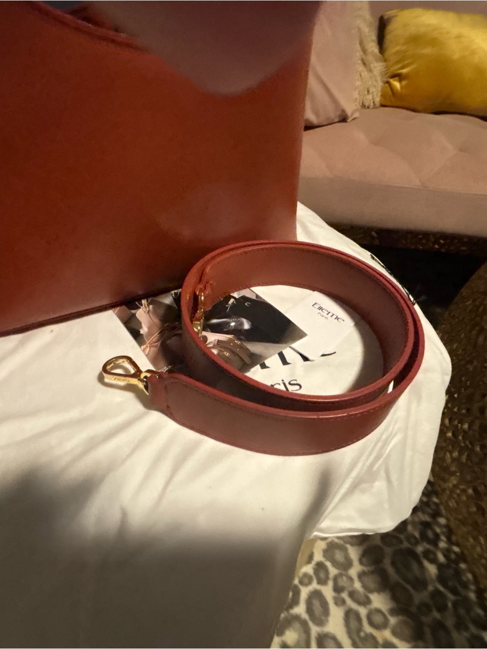 Elleme Small Boomerang Bag in Terracotta - Picture 11 of 16